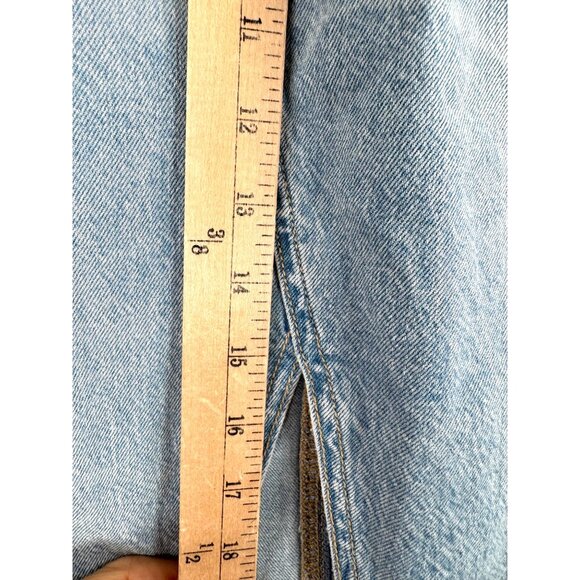 American‎ Eagle low rise Maxi denim skirt Y2k slit boho blue sz 10 - Picture 7 of 9